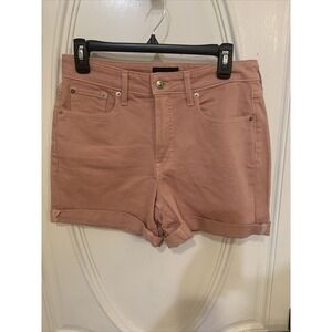 Free Assembly High Rise Shorts Cuffed Hem Casual Everyday Pink Size 8 Womens y2k